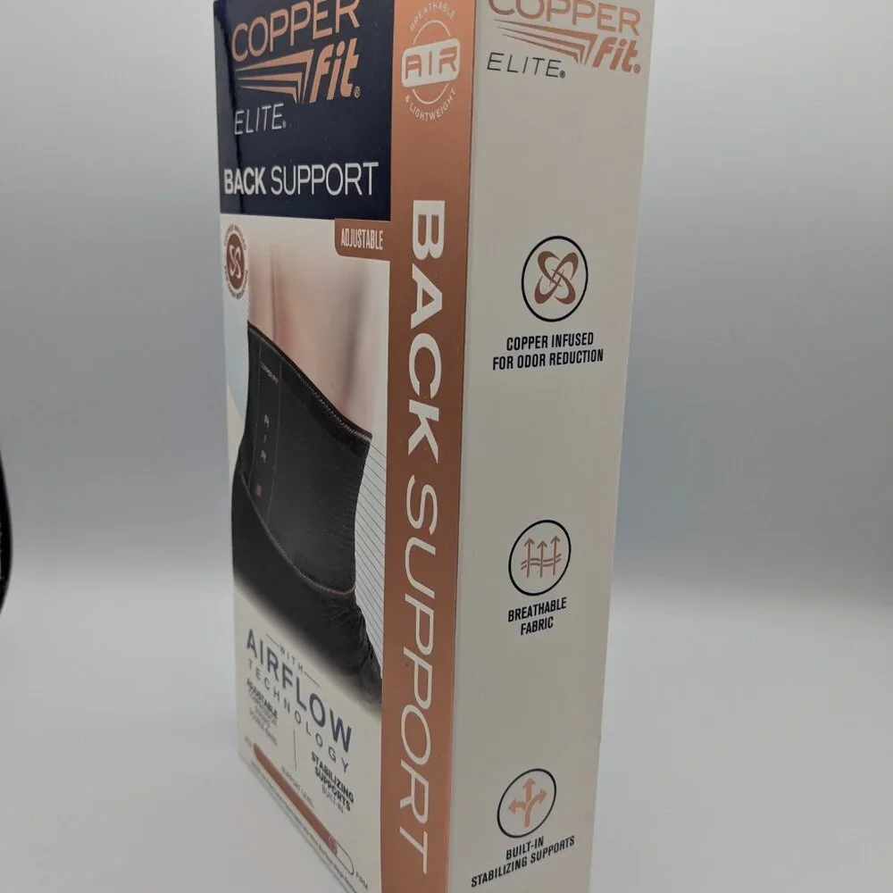 Copper Fit Elite Adjustable Back Support w/Airflow Technology, Unisex 30-50" NEW - Picture 4 of 7
